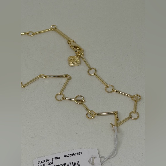 NEW Kendra Scott BLAIR Gold Jewel Strand Necklace Emerald Mix Green Dust Bag - Picture 6 of 7